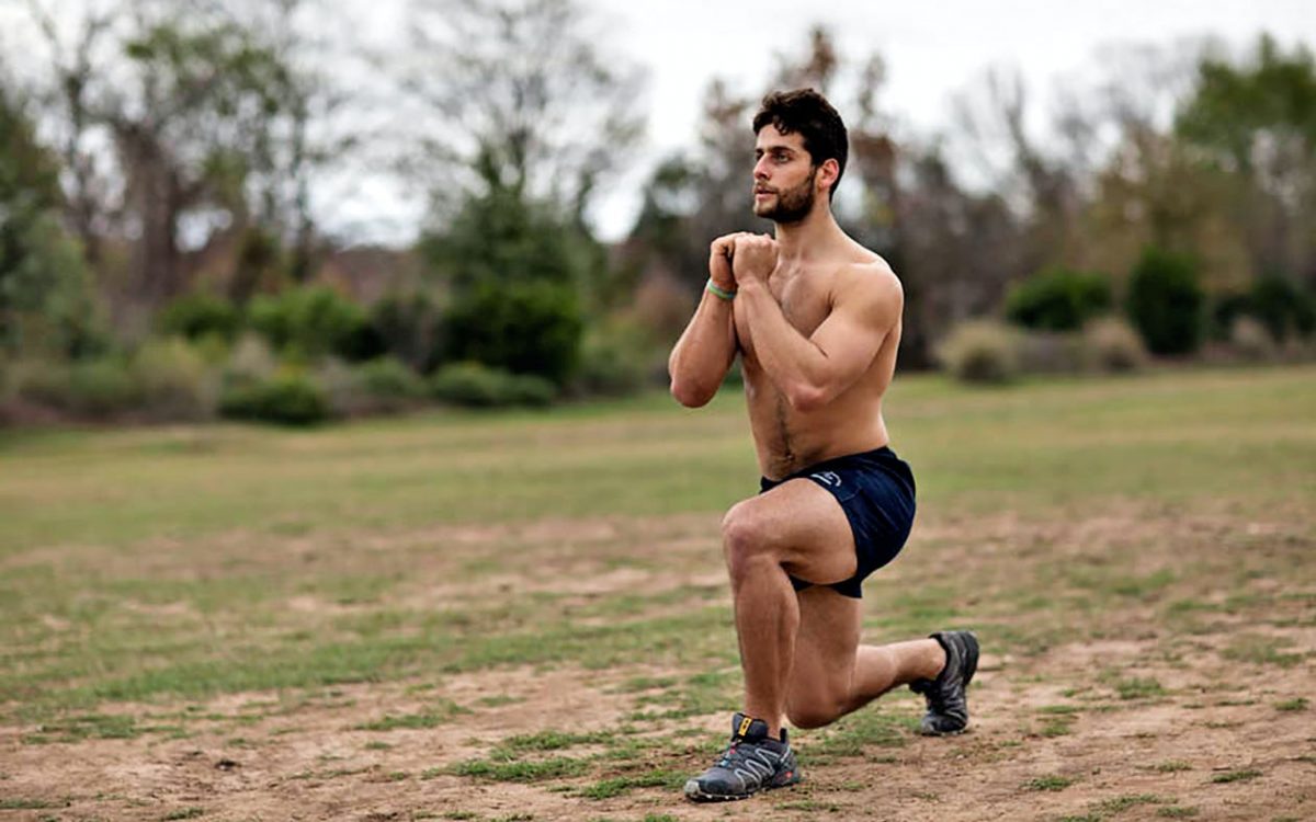 a man doing bodyweight training outdoors